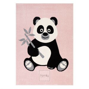 domtextilu.sk Detský moderný koberec ružový so vzorom pandy 64089-238276