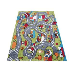 DomTextilu Moderný koberec do detskej izby s motívom mestečka 64141-238827