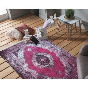domtextilu.sk Ružový orientálny koberec vo vintage štýle 64166-240258