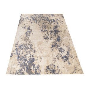 domtextilu.sk Nádherný moderný koberec v béžovej farbe s modrým detailom 64400-238406