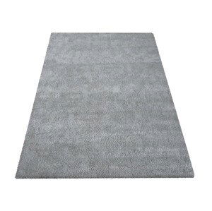 DomTextilu Moderný huňatý koberec v sivej farbe 64652-238736