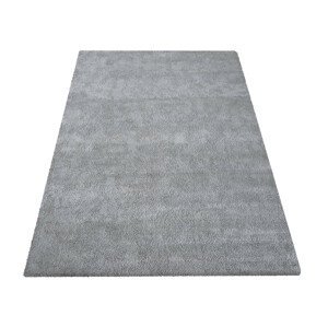 DomTextilu Moderný huňatý koberec v sivej farbe 64652-238737