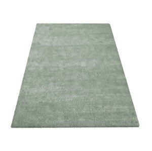 DomTextilu Moderný huňatý koberec v mentolovej farbe 64653-238735