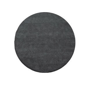 DomTextilu Moderný okrúhly koberec v čiernej farbe 64655-238574