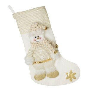 Dekoratívna ponožka s vianočným snehuliakom