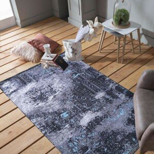 DomTextilu Viacfarebný koberec so strieborno-modrým motívom 67163-241893