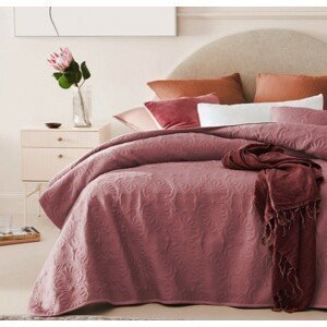 domtextilu.sk Prešívaný prehoz na posteľ 240 x 260 cm do spálne v indickej ružovej farbe 67189