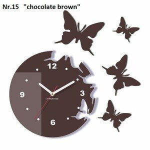 domtextilu.sk Moderné nástenné hodiny s motýľmi 67350-242111