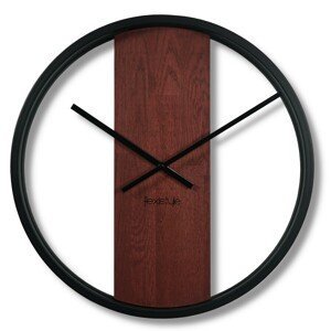 domtextilu.sk Mahagonové nástenné hodiny s dreva a kovu 50 cm 67515