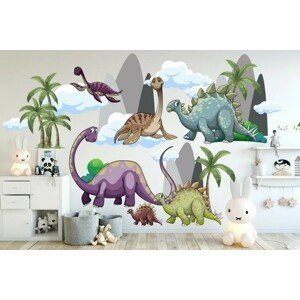 domtextilu.sk Nálepka na stenu pre deti stratený svet dinosaurov 60 x 120 cm