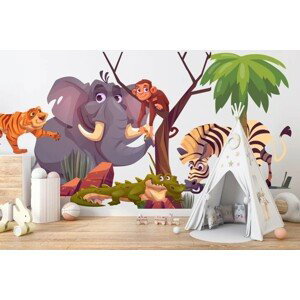 domtextilu.sk Nálepka na stenu pre deti animované zvieratá Madagaskar 60 x 120 cm