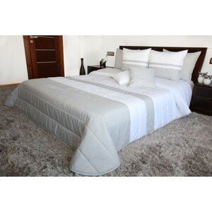 domtextilu.sk Bielo sivé prehozy na manželskú posteľ Šírka: 170 cm | Dĺžka: 210 cm 6836-124797