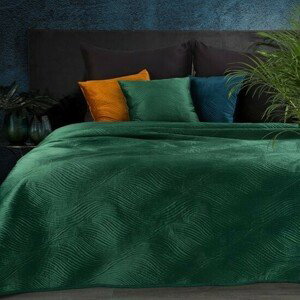 DomTextilu Kvalitný prešívaný prehoz na posteľ tmavo zelenej farby Šírka: 220 cm | Dĺžka: 240 cm 68601-244182