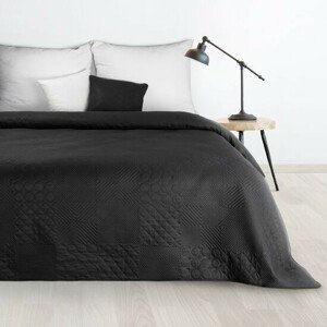 DomTextilu Dizajnový prehoz na posteľ Boni čiernej farby Šírka: 170 cm | Dĺžka: 210 cm 68607-244195