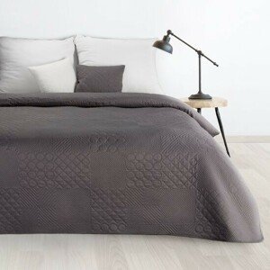 Dizajnový prehoz na posteľ Boni tmavo sivej farby Šírka: 220 cm | Dĺžka: 240 cm
