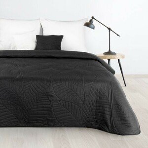 Moderný prehoz na posteľ Boni čiernej farby Šírka: 170 cm | Dĺžka: 210 cm
