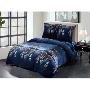 DomTextilu Mikroplyšové posteľné obliečky modrej farby s lapačom snov  Modrá 68695-244449