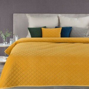 DomTextilu Žltý prehoz na posteľ s geometrickým vzorom Šírka: 170 cm | Dĺžka: 210 cm 68928-244794