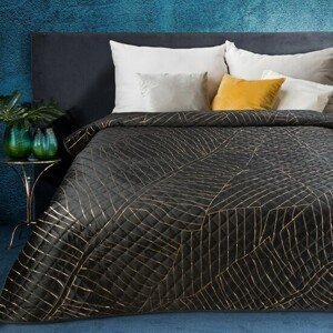 DomTextilu Dizajnový prehoz na posteľ čiernej farby Šírka: 170 cm | Dĺžka: 210 cm 68990-244829