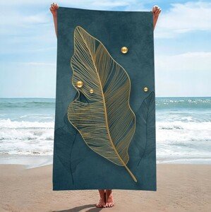 Plážová osuška so zlatým listom