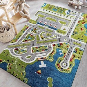 DomTextilu Senzorický detský koberec s motívom prímorského mesta 69982-245018
