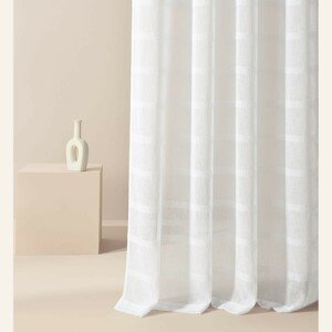 Kvalitná biela záclona Maura so zavesením na riasiacu pásku 140 x 260 cm