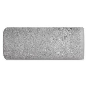Bavlnený vianočný uterák sivý s jemnou striebornou vyšívkou Šírka: 50 cm | Dĺžka: 90 cm