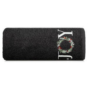Bavlnený vianočný uterák čierny JOY Šírka: 50 cm | Dĺžka: 90 cm