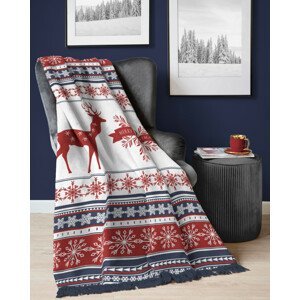 Vianočná deka so strapcami Merry Christmas Šírka: 150 cm | Dĺžka: 200 cm