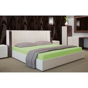 Bavlnená zelená plachta na posteľ Zelená Šírka: 90 cm | Dĺžka: 200 cm Zelená