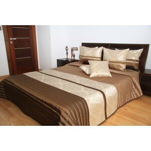 domtextilu.sk Luxusné hnedé prehozy na posteľ Šírka: 200 cm | Dĺžka: 220 cm 7747-103937