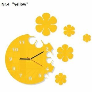 DomTextilu Moderné nástenné hodiny s kvetmi 8690-241450