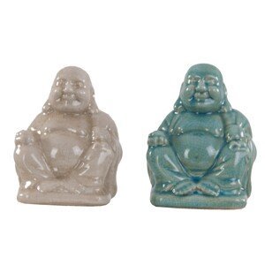 Estila Šťastný Budha 16cm (modrý alebo béžový) 1ks