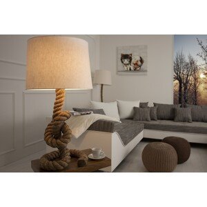 Estila Dizajnová štýlová stolná lampa Marinero 85cm prírodná krémová