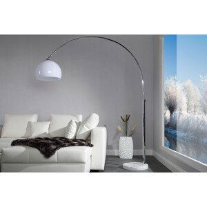 Estila Dizajnová moderná stojaca lampa Big Bow II biela 175-205cm