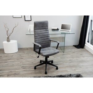 Estila Moderná kancelárska stolička Lazio high grey vintage