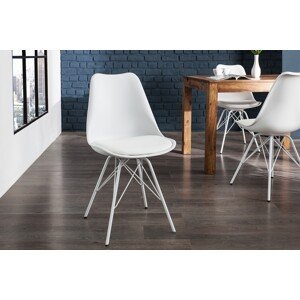 Estila Dizajnová moderná stolička Scandinavia biela