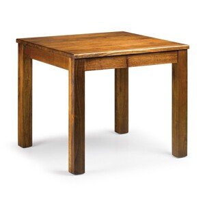 Estila Luxusný jedálenský stôl Star z dreva mindi v prírodnej hnedej farbe štvorcového tvaru 90cm