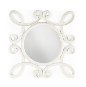 Estila Rustikálne nástenné zrkadlo M-VINTAGE s rámom z mahagónového dreva bielej farby 100cm