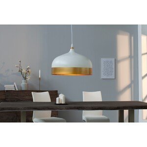 Estila Dizajnová závesná lampa Modern Chic II bielo-zlatá