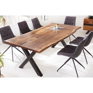 Estila Industriálny dizajnový jedálenský stôl Steele Craft z masívneho palisandrového dreva 200cm