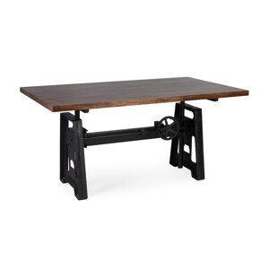 Estila Industriálny jedálenský stôl HIERRO z masívneho mangového dreva s kovovou konštrukciou 160cm