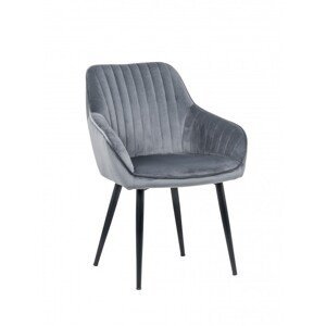 Estila Dizajnová stolička Timeless Comfort striebro šedá