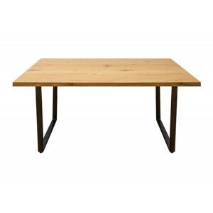 Estila Moderný hranatý jedálenský stôl Garret s čiernymi nohami 140cm