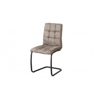 Estila Moderná jedálenská stolička Issoire z mikrovlákna sivohnedej farby 92cm