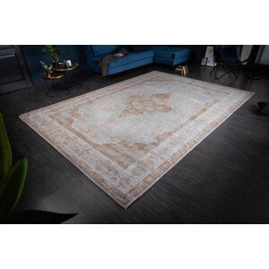 Estila Orientálny sivo-hnedý vzorovaný koberec Caubbar II s vintage efektom 350cm