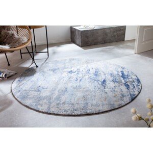 Estila Orientálny okrúhly koberec Adassil s modrým vzorom 150cm