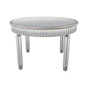 Estila Art-deco luxusný okrúhly zrkadlový jedálenský stôl Padme s priestrannou povrchovou doskou 120cm