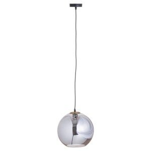 Estila Dizajnová závesná lampa Globe s dymovým motívom sivá 130cm