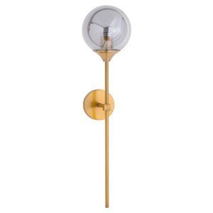 Estila Dizajnová mosadzná nástenná lampa Globe v zlatej farbe s dymovým motívom 85cm